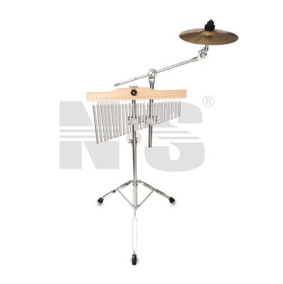 China Metal Bar Cymbal Stand with Musical Bell 25 Tone Silver Wind Chime for sale