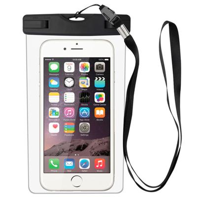 China Waterproof Outdoor Swimming Diving Waterproof Bag For Mobile Phone Large Transparent Dry Bags With Arming Rope Touch Screen for sale