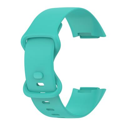 China Fitness Rubber Sports Buckle Replacement Wrist Strap Silicone Rubber Smart Wristband for fitbit charge 5 for sale