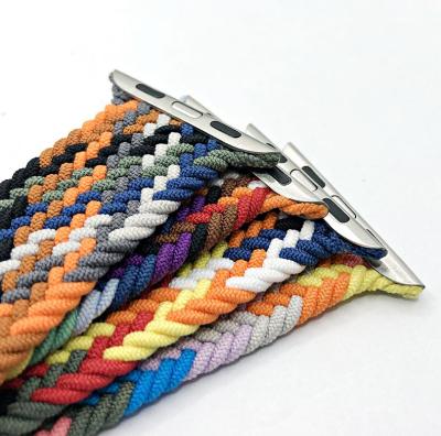 China Good Quality Nylon Braided Sport Strap Stretch Strap With Original Connector Sport Rubber Bands Weave Women Men Wristband for sale