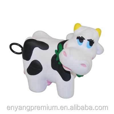 China Cow Home Gift Bell Decoration Vibrating Promotional PU Stress Reliever Ball for sale