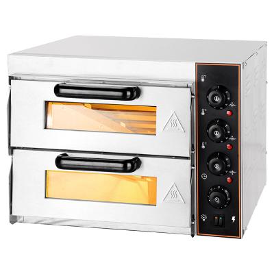 China Multifunctional Mechanical Control 2 Decks Electric Timer Hotel High Efficiency Pizza Baking Oven for sale