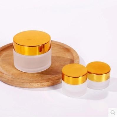 China Wholesale 5g 10g 20g 30g 50g Cosmetic Cream Glass Jar Frosted Skin Care Cosmetic Jars With Lid for sale