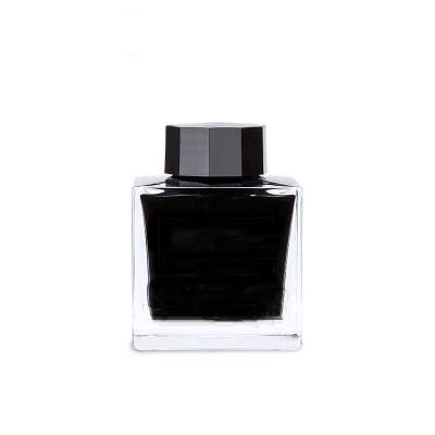 China YouCheng European High Quality Transparent 50ml Square Style Glass Ink Bottle for sale