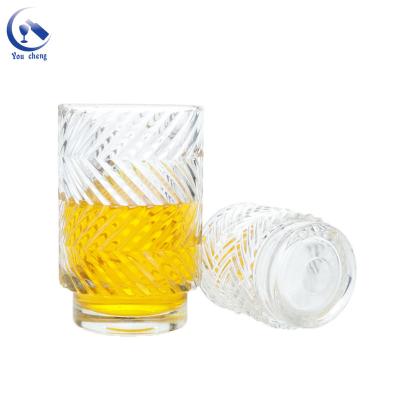 China Factory Price 160ml 400ml Luxury Home Style Wedding Wave Decoration Glass Candle Holder for sale