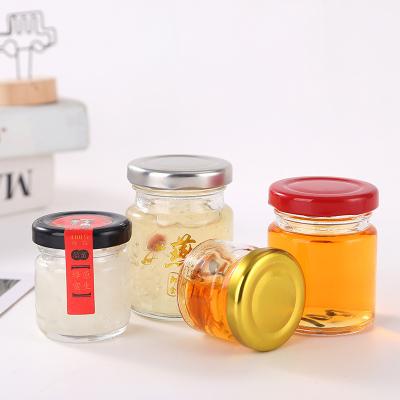 China Beautiful and Fresh Edible Bird's Nest Jam Honey Storage Jar Hot Sale Glass Jar 25ml 35ml 50ml 75ml 100ml 150ml for sale