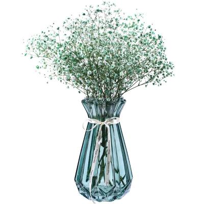 China Modern high-grade colored glass vase simple home decoration flower vase glass vase for sale