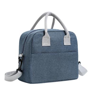 China Wholesale Waterproof Navy Blue Oxford Tote Custom Cooler Bags Food Lunch Bag Box Insulated Cooler Bags For Women Men for sale