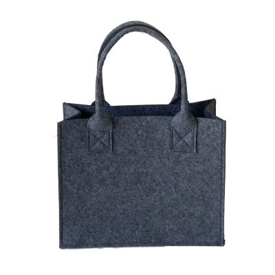 China Handled Felt Bag Custom Felt Tote Bag Women Wool Felt Handbags Felt Shopping Bag With Logo for sale