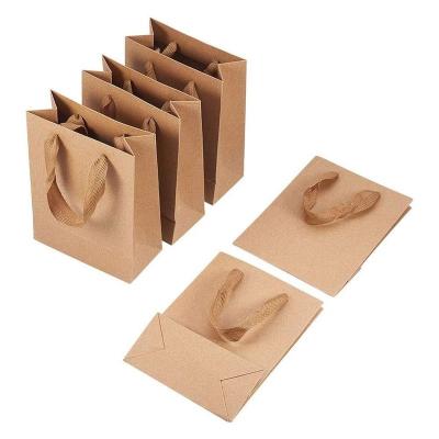 China Recyclable Foldable Paper Shopping Bags, White Brown Kraft Paper Bags With Your Own Logo, Custom Kraft Paper Bag Paper Bags With Handles for sale