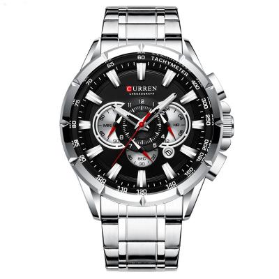 China Hot Selling Quartz Stainless Steel Chronograph Men Military Waterproof Brand Watch Luxury Analog Watch BW-8363 for sale