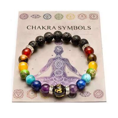 China 7 Chakra Religious Bracelet For Men Women Natural Stone Crystal Bracelet Jewelry JB-10 for sale