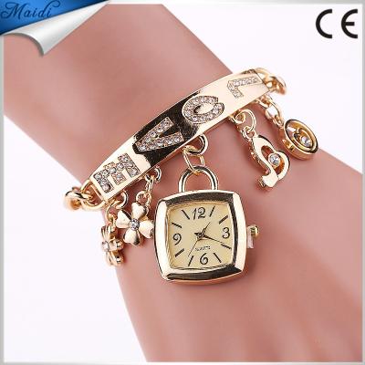 China Water Resistant Alibaba Hot Women Love Bracelet Watches Waterproof Dress Quartz Watch For Women WW034 for sale