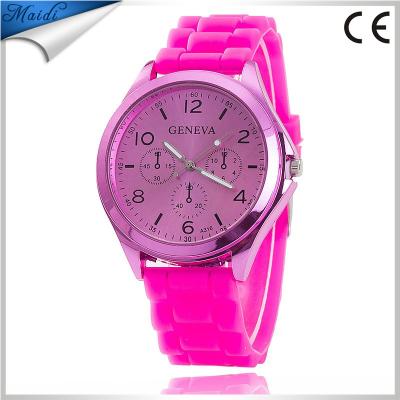 China Water Resistant 2016 Casual Women Men Quartz Watch Analog Geneva Wristwatches Sports Watches Rose Gold Silicone Dropship GW035 for sale