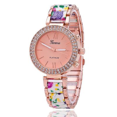 China 2021 Water Resistant Mujer Genève Flower Brand Quartz Steel Ladies Watch Women Fashion Strap Dress Watches GW027 for sale