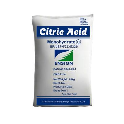 China Promotion Additives Citric Acid Monohydrate Boiling Point Usp FCC E330 Anhydrous Citric Acid Monohydrate for sale