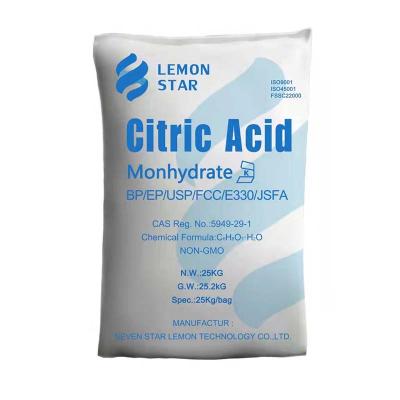 China Best Selling High Purity Citric Acid Monohydrate Anhydrous Citric Acid Monohydrate for sale