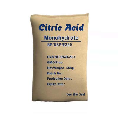 China Hot Selling High Purity Citric Acid Monohydrate Powder Bulk Citric Acid Anhydrous Monohydrate for sale