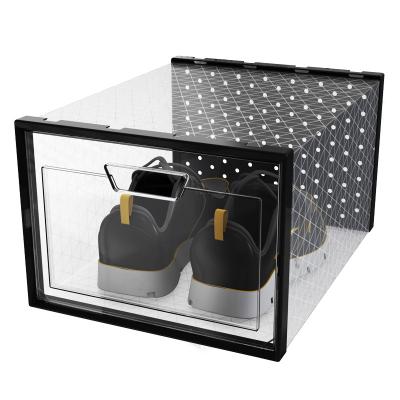 China Hot Selling 18pcs Front Open Stackable Clear Stackable Shoe Storage Boxes for sale