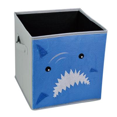 China 2021 Viable New Foldable Barrel Type Toy Clothes Storage Box Storage Cubes Non-Woven Fabric for sale