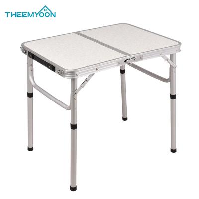 China Modern Aluminum Camping Camp Folding Table With Handle 4 Heights Adjustable Carrying Feet For Outdoor Camp Hiking for sale