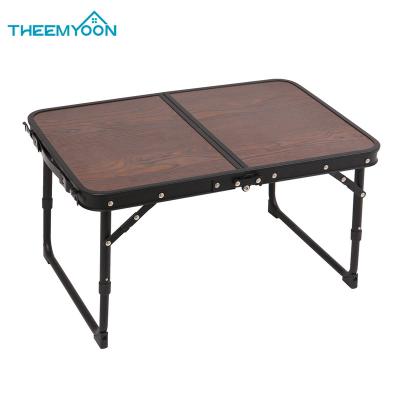 China Factory Supply Aluminum Laptop Bed Desk Small Portable Easy Carry Camping Folding Tables With Adjustable Height Foldable Outdoor Table for sale