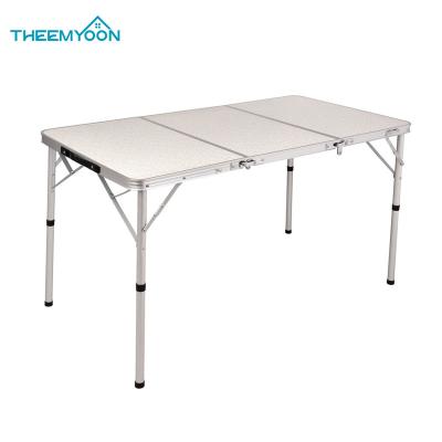 China Modern Size 1.2M Outdoor 4ft Long Adjustable Suitcase Picnic Metal Camping Folding Table Aluminum Light Weight for sale