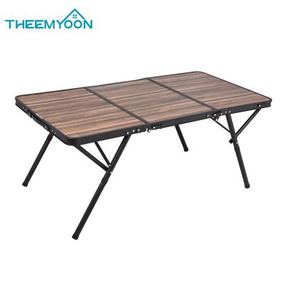 China Ultralight Camping Picnic Table Portable Height Easy Carry Adjustable Aluminum Folding Table For Indoor Outdoor Beach Camp With 4 Legs for sale