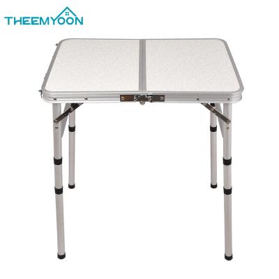 China Camping Easy Carry Portable Fold Up Height Adjustable Aluminum Folding Table For Outdoor Camp Picnic for sale