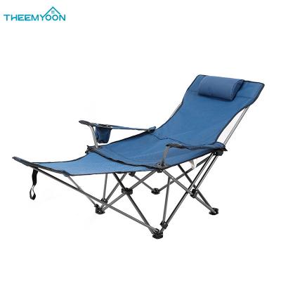 China High Quality Extended Folding Single Folding Comfortable Leisure Armrest Camping Chair Foldable Fishing Chairs With Cup Holder for sale