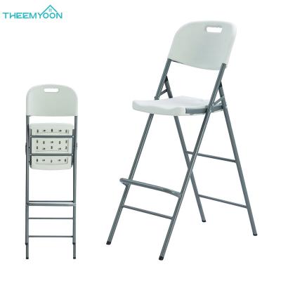 China HDPE easy carry plastic folding umpire chair for party and rental, bar high table and chair, night club chairs for sale