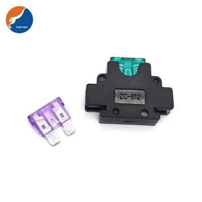 China ZC-612 Black Automotive Small Size Automotive ATS Blade Auto Standard Fuse Holder for sale