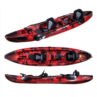 China Imported PE 2.+1 seater sit on top family fishing canoe / kayak Homony from LSF factory for sale