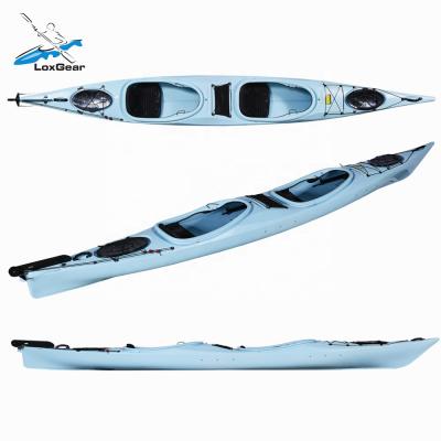 China Recreational Sea Kayak 17' Double Sea Kayak Sit In Ocean Kayaks For 2 Person for sale