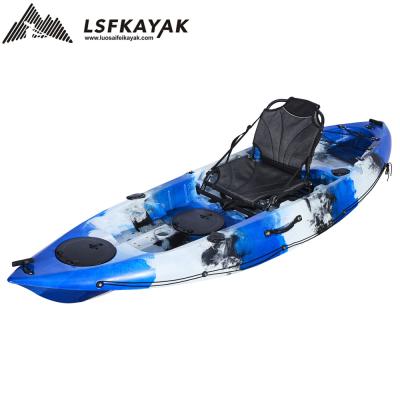 China Traveling kayak leisure dave kayak sit on top kayak foot control fishing kayak with pedals wholesale for sale