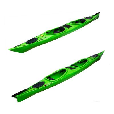 China High quality imported PE LSF ocean canoe sit in single sea kayak with rotomolded plastic for sale