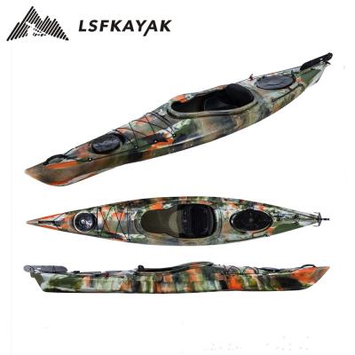 China Imported PE LSF Custom Leisure Single Sit In Paddle Kayak Plastic Sea Kayak for sale