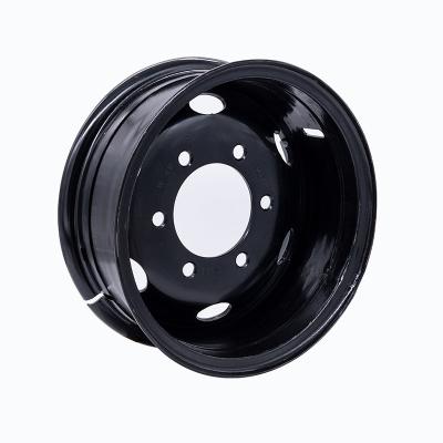 China Steel Rim Manufacturer 5.50-16 Tube 6 Holes Truck Steel Wheel Rim For Tire Size 7.00R16 for sale