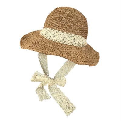 China Women's Striped High Quality Straw Hat Beach Straw Hat Factory Sale Classic Hat for sale