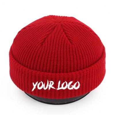 China 2021 COMMON Wholesale Custom Knitted Winter Hats Embroidered Logo Warm Beanie Men's Winter Hat for sale