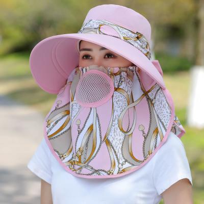 China breathable & Large Gutter Tea Shawl Mask Mesh Ventilation Mesh Hat Lady Hat Summer Sun Visor Outdoor Hat Waterproof Sun Protection for sale