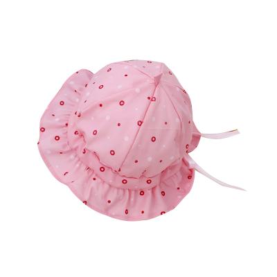 China Custom Wholesale Lovely Summer Cotton Rope Bucket Hat Baby Windproof Hats Sun Breathable Thin Breathable Mesh Hats for sale