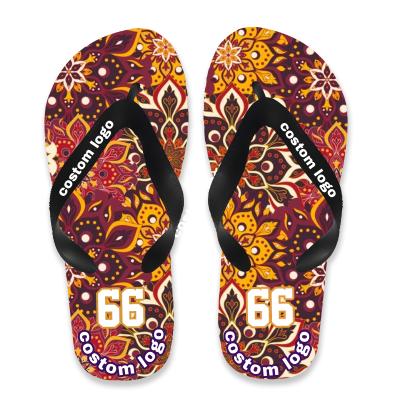 China Men Non-slip Flip Flops With Printing Flat OEM Flip Flops Fashion Trend Hopeful Summer Slippers for sale