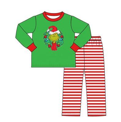 China Wholesale Red Striped Childrens Halloween Clothing Breathable Boys Pants Two Piece Set for sale