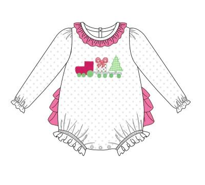 China Embroidery Infant Children's New Arrival Christmas Tree Clothes Breathable Clothing For Girl For 0-3T for sale