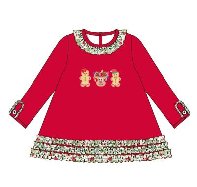 China Kids Breathable Clothes Dress Girl Clothes Girls Skirt Walnut Clip Girly Embroidery for sale