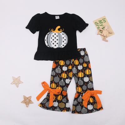 China Breathable 2023 Children's Clothing Babies Set Dumb Pumpkin Embroidery Babies Items With Free Shipping for sale