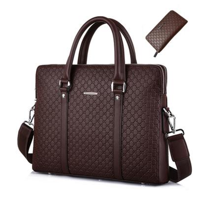 China Portable Office Single Shoulder Cross Bag PU Leather Briefcase Business Bag Briefcase for Man for sale