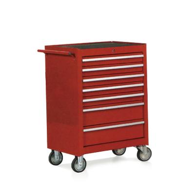 China Corrosion Protection Seven Drawer Tool Cabinet With Boxes Locking Rubber Caster Wheel 4 Wheels Storage Rock for sale