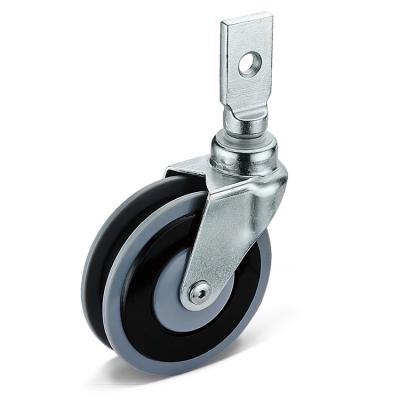 China Other 5 Inch Solid Swivel Space Take-up Caster Caster PU Caster With PP Core For Lift Trolley for sale